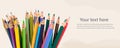 Diversity inclusion and equality concept. Group of smiling pencils representing men and women of different culture. Multicultural