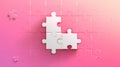 Concept of Incomplete Solutions Depicted by a Jigsaw Puzzle Featuring One Missing Piece Against a Soft Gradient Royalty Free Stock Photo