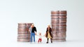 The concept of increasing child care costs. Royalty Free Stock Photo