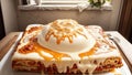 Indulging in the Cheesy Goodness of Mozzarella on National Lasagna Day.AI Generated