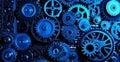 Industrial Cogs Gears Banner Background light blue Royalty Free Stock Photo