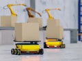 Concept industry 4.0 robotic Artificial Intelligence,Autonomous Robot AGV Automated guided vehicle,warehouse logistic,smart