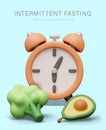 Concept of intermittent fasting. Popular diet. Time limits in eating Royalty Free Stock Photo