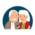 Concept of international day of grandparents love each other.International day of older persons. Design for banner