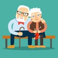 Concept of international day of grandparents love each other.International day of older persons. Design for banner