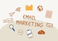 Concept Internet technology business and email marketing network Royalty Free Stock Photo