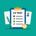 cv test clipboard, man resume