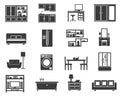 Concept Isolated Furniture Icon Set