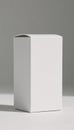Isolated mockup of a white box on a purewhite backdrop Royalty Free Stock Photo