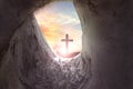 Easter Sunday concept: Jesus Christ crucifixion cross Royalty Free Stock Photo