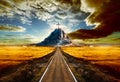 Concept of the journey towards destiny and spirituality Royalty Free Stock Photo