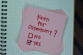 Concept of Keen for Osteotomy write on sticky notes isolated on Wooden Table Royalty Free Stock Photo
