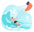 Concept of kitesurfing Royalty Free Stock Photo