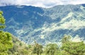Colombian landscapes. Green mountains in Colombia, Latin America Royalty Free Stock Photo
