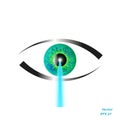 Concept of laser vision correction Royalty Free Stock Photo