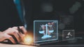 concept of law and justice ,Legal advice for digital technologies , Laws and regulations ,planning for court proceedings ,