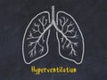 Concept of learning lung diseases. Chalk drawing of lungs with inscription Royalty Free Stock Photo