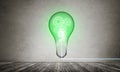 Concept of lightbulb as symbol of new idea. Royalty Free Stock Photo