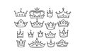 Crown King & Queen clipart set