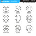 Concept Line Icons Set 14 Math Royalty Free Stock Photo