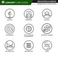 Concept Line Icons Set 7 Natural formal sciences