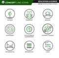 Concept Line Icons Set 7 Natural formal sciences