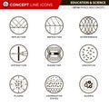 Concept Line Icons Set 6 Physics