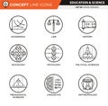 Concept Line Icons Set 9 Social sciences