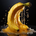 A melting banana Royalty Free Stock Photo