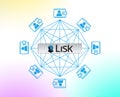 Concept of Lisk Coin, a Cryptocurrency blockchain