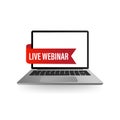 Concept live webinar for web page, banner, presentation, social media, documents. Watch video online