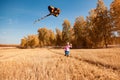 The concept of livestyle and family outdoor recreation in autumn Royalty Free Stock Photo