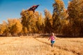 The concept of livestyle and family outdoor recreation in autumn Royalty Free Stock Photo