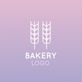Concept Logo of Bakery, Mill, Bread Product, Store or Market, Isolated Symbols for Web and Mobile, Wheat Spike