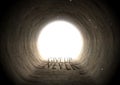 Tunnel Text and Shadow Concept Royalty Free Stock Photo
