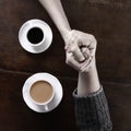 Concept of love and coffee Royalty Free Stock Photo