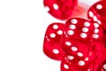 Concept luck - dice gambling on white background Royalty Free Stock Photo