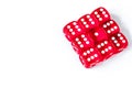 Concept luck - dice gambling on white background Royalty Free Stock Photo