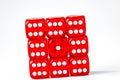 Concept luck - dice gambling on white background Royalty Free Stock Photo