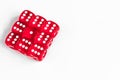 Concept luck - dice gambling on white background Royalty Free Stock Photo