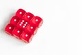 Concept luck - dice gambling on white background Royalty Free Stock Photo