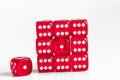 Concept luck - dice gambling on white background Royalty Free Stock Photo