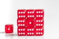 Concept luck - dice gambling on white background Royalty Free Stock Photo