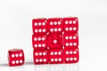 Concept luck - dice gambling on white background Royalty Free Stock Photo