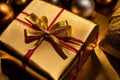 Luxurious Gold Foil Christmas Wrapping Paper Unwrap the Magic.AI Generated