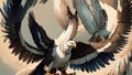 Majestic Wings The Bald Eagle s Independence Day Soar.AI Generated