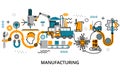 Concept of manufacturing process Royalty Free Stock Photo