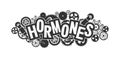 Concept mechanism human hormones emblem