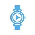 Concept media player smart technology, smartwatch, watch icon