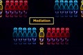 concept for Mediation with colored figures Royalty Free Stock Photo